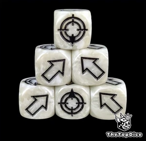 White scatter dice for wargames RPG tabletop miniatures sci fi roleplaying game - Picture 1 of 6