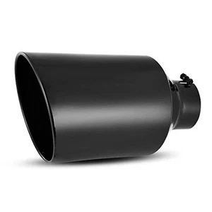  5 Zoll Einlass Auspuff Spitze, 5" Einlass 10" Auslass 15" lang 5 x 10 x 15 schwarz - Bild 1 von 7