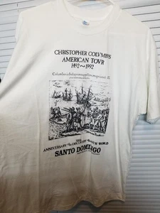 T-shirt vintage Santo Domingo 500 anni anniversario 1992 XL punto singolo come nuova - Foto 1 di 4