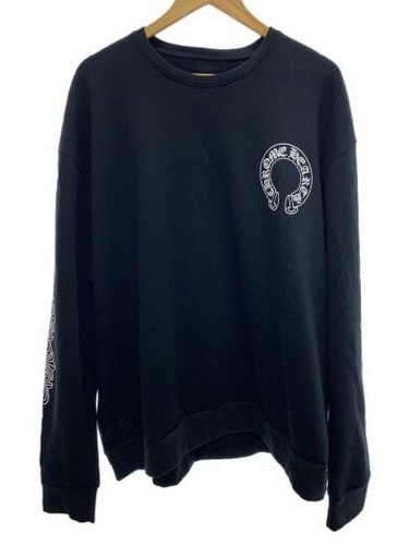 CHROME HEARTS CUORI CROMATI Felpa XL Cotone BLK Colore solido