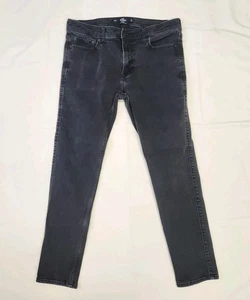 Pantalones de mezclilla Hollister elásticos avanzados negros 34x30 rectos lavados oscuros para hombre - Imagen 1 de 8