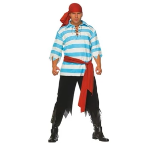 Men’s Halloween Pirate Costume M/L 4 PC Cosplay Party Outfit Leg Adventure - Picture 1 of 4