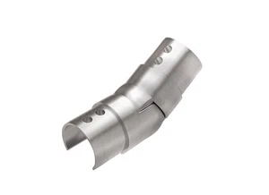 Top Rail Fitting - 1.9" Diameter Adjustable Up Elbow - Brushed Stainless - Picture 1 of 1