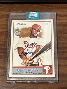 2024 Topps Archive Ryan Howard #65 Auto /14 Allen Ginter su carta Phillies - Foto 1 di 3