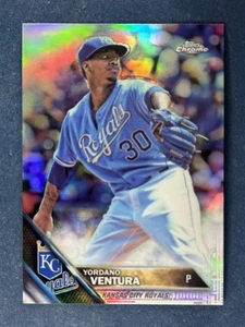 2016 Topps Chrome Refractor #56 Yordano Ventura Kansas City Royals - Picture 1 of 2