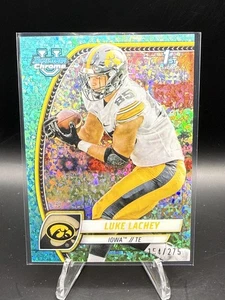 2024 Bowman U Chrome #122 Luke Lachey Aqua Mini-Diamond #/275 Iowa Hawkeyes - Bild 1 von 2