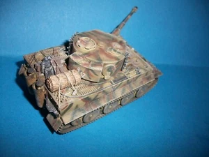 1/72 TIGER I arrotolato #112 invecchiato ottimo costruito, dipinto, costruito, dipinto, finito - Foto 1 di 5