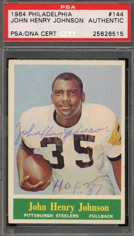 John Henry Johnson PSA DNA Signed 1964 Philadelphia Autograph - Image 1 of 1