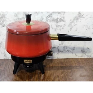 Vintage Retro Chilton Ware Red Aluminum Electric Non Stick Cooker  Fondue Pot - Picture 1 of 11