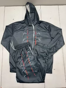 Shein Black Shoe Graphic Print 2 Piece Sweat Suit Set Mens Size XXL - Picture 1 of 6