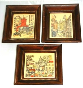Vintage BORIN Art Products Chicago Impresiones París Grabados Acuarelas ENMARCADO - 3 - Imagen 1 de 12