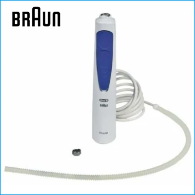 BRAUN Impugnatura Maniglia Bianca con Tubo per Idropulsore Getto ORALB 3719 3724 - Immagine 1 di 4