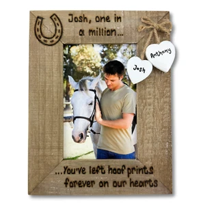 Marco de fotos Caballo en memoria personalizado | Pérdida conmemorativa | Regalo ecuestre - Imagen 1 de 10