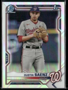 2021 Bowman Draft #BDC-14 Dustin Saenz Chrome Refractor - Picture 1 of 2