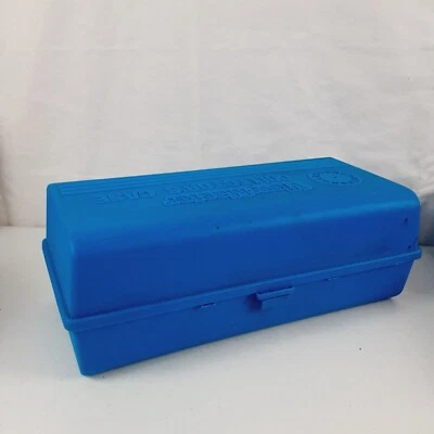 Estuche de almacenamiento de plástico duro azul View Master Collectors vintage Foto 1 de 4
