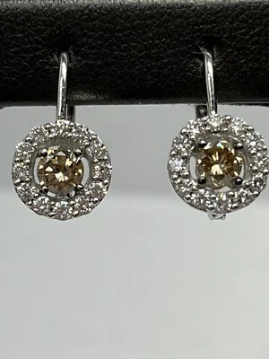 Pendiente Le Vian Chocolate Diamante Oro Blanco 14k 3,4 gramos 0,80 tw Foto 1 de 4