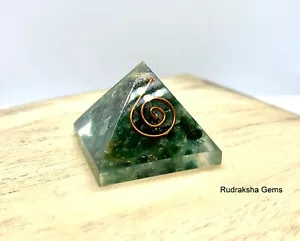 REIKI ENERGY CHARGED GREEN JADE ORGONE PYRAMID POWERFUL ENERGY GENERATOR GIFT - Picture 1 of 8