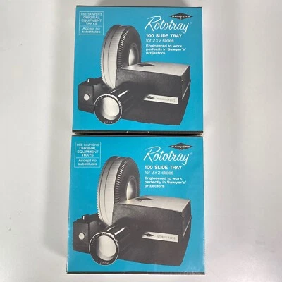 Sawyers Rototray 100 Slide Tray Holds 2 x 2 slides Lot of 2 New In Package  - Image 1 of 4