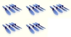 Hubsan X4 H107D Transparent Clear Blue Propeller Blades Props Rotor 5 Pack - Picture 1 of 2