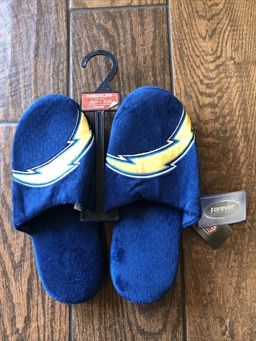 NFL LA Chargers Team  Slippers Slip on House Shoes Foco Mens Medium 9-10 Cover