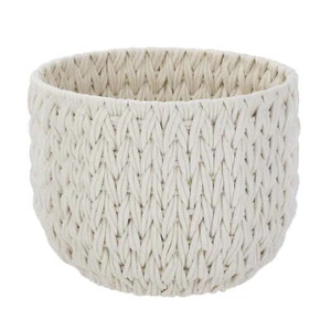 Better Homes & Gardens Extra Large White Woven Rope Decorative Storage Basket - Picture 1 of 8
