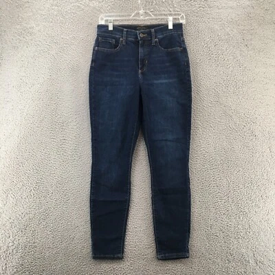 Pantalones de mezclilla ajustados Banana Republic para mujer 26/2 (actual 28x28) azul tiro alto cremallera Foto 1 de 4