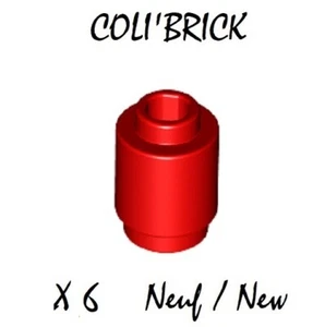 Lego 3062 B - 6x Rundstein / Brick Round 1x1 open stud - Rot / Red - NEU - Bild 1 von 1