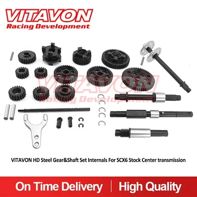 Vitavon HD Steel Gear&Shaft Set Internals For SCX6 Stock Center transmission - Image 1 of 2