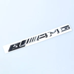 3D AMG S Sports Logo Badge Rear Trunk Sticker Emblem for Race Car Silver Chrome - Picture 1 of 3