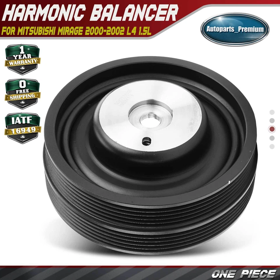New 1Pc Engine Harmonic Balancer for Mitsubishi Mirage 2000 2001-2002 L4 1.5L - Image 1 of 4