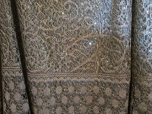Vestido Onyx Nite de Wendye Chaitin con Chaqueta Talla 18 Color Dorado - Imagen 1 de 7