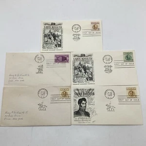 (5) 1958 Assorted Postal Card & Envelope Assorted Denominative Stamps FDC - Picture 1 of 6