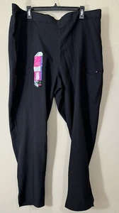 Scrubstar Women Pull-On Pants Black size 2XL Slim Flat Front Cargo NEW - Picture 1 of 6