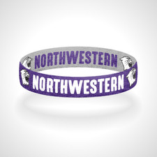 Reversible Northwestern Wildcats Bracelet Wristband Go Wildcats