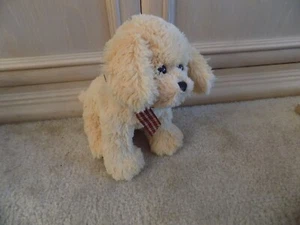 TY Classic Plush GOLDWYN the Golden Retriever dog with Plaid Bow with Mint Tag - Picture 1 of 3