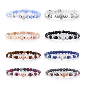 Bracciali Donna Elastico GERBA WOMAN in Argento 925 e Pietre Naturali Vari - Imagen 1 de 10