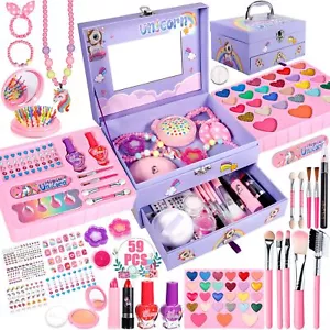 Kinderschminke Schminkkoffer Mädchen Schminke Kinder - 59pcs Waschbar Schmin... - Bild 1 von 7