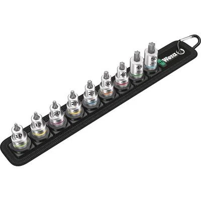 Wera 05003972001 Belt B 3 Torx HF Zyklop Bit Socket Set, 3/8 In Drive, 9 Pieces - Image 1 of 4
