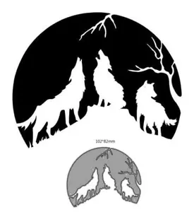 Tier Wolf Stanzformen Metall Cutting Dies Scrapbooking Embossing Stanzschablone - Bild 1 von 1