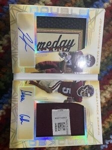 WOODY MARKS LIDEATRICK GRIFFIN 2024 Leaf Trinity DOUBLE BOOKED PATCH Auto /10 SP - Picture 1 of 5