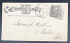 1884 Rock Island Illinois à Viola Cross Fancy Annuler carte postale américaine carte postale