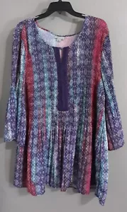 Maglione donna Catherines manica 3/4 pullover multicolore nuovo-tunica. Taglia 4x - Foto 1 di 9