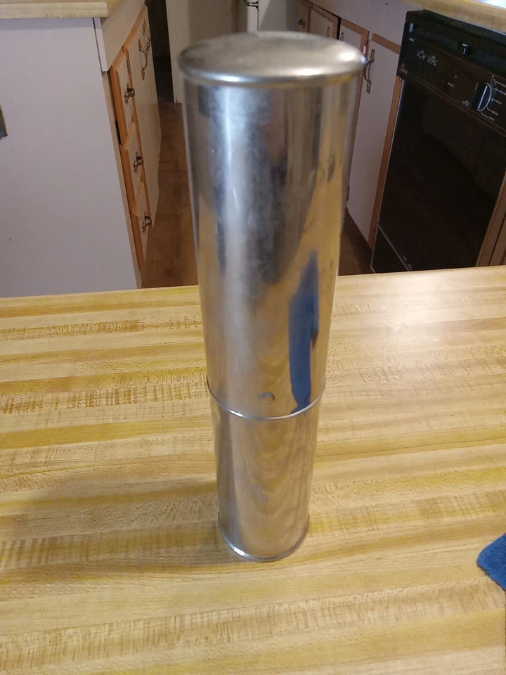 Portador Vaso Baldwin's Antiguo Muy Genial, Tubo Cromo Art Deco Sin Vasos Foto 1 de 4