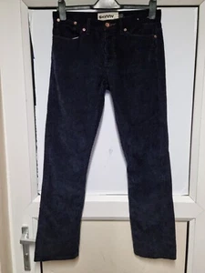 Topman Skinny Trouser Velvet Size 30S Pre Owned Navy Blue - Picture 1 of 5