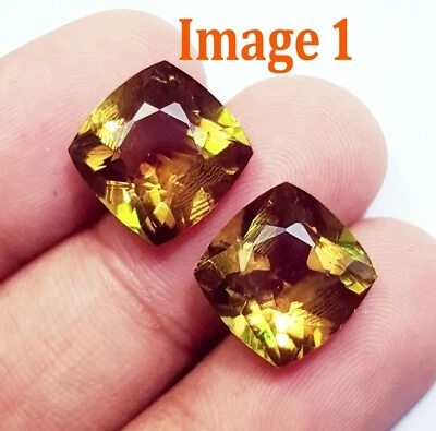 Loose Gemstone 9 To 11 Ct Alexandrite 5 Color Changing Pair Certified R47 - Image 1 of 4