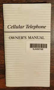 Vintage Motorola 1995 Cellular Telephone Owner's Manual - User's Guide - Photo 1 sur 2
