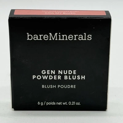 bareMinerals Gen Nude Pressed Mineral Powder Blush Call My Blush Brand New Box - Image 1 of 2
