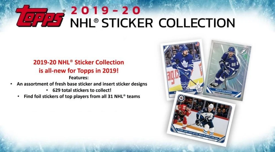 2019-20 Topps NHL Hockey Album Stickers Base or Foil Pick From List 401-630 - Image 1 of 1