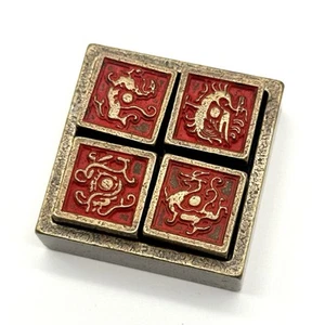 Antique Chinese Seal Stamp Set – Four Imperial Square Seals in Bronze Case - Picture 1 of 7