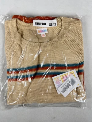 New LuLaRoe Lauren Sweater Dress Raglan Sleeves Cable Knit Size XS 12 - Image 1 of 3